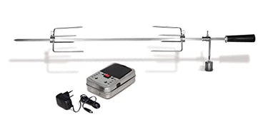Enders Edelstahl-Grillspieß für Boston 6, Grillspieß Boston 6, mit Fleischklammer, elektrischer Drehspieß, silber, #7909 im Sale